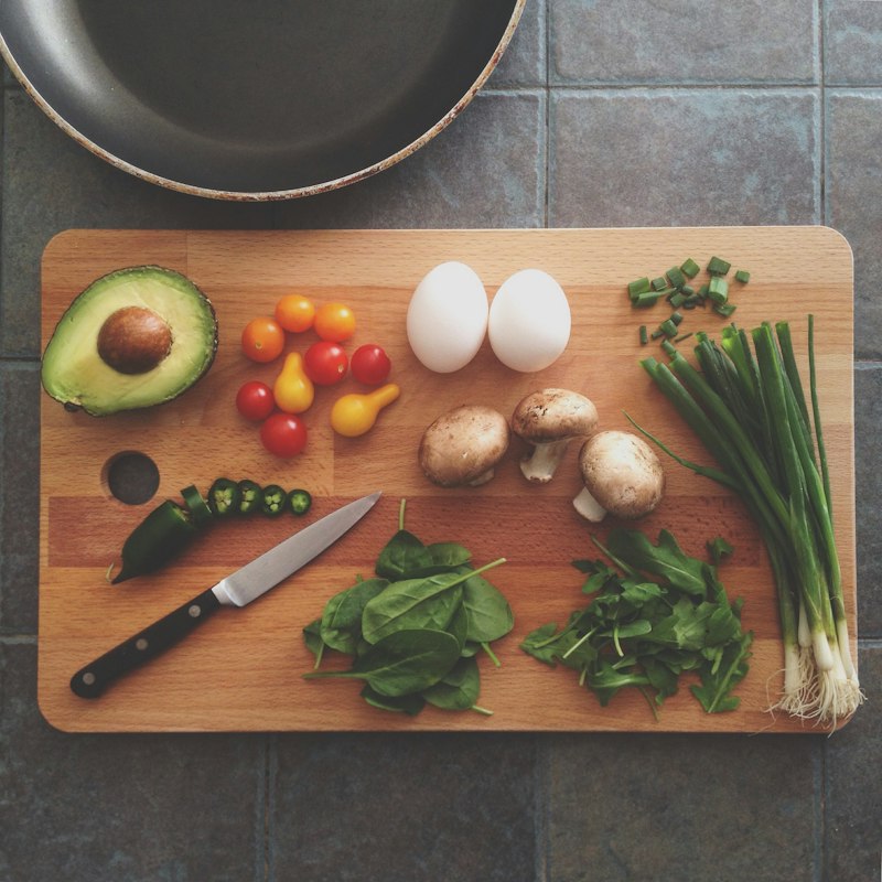 Cooking ingredients flatlay